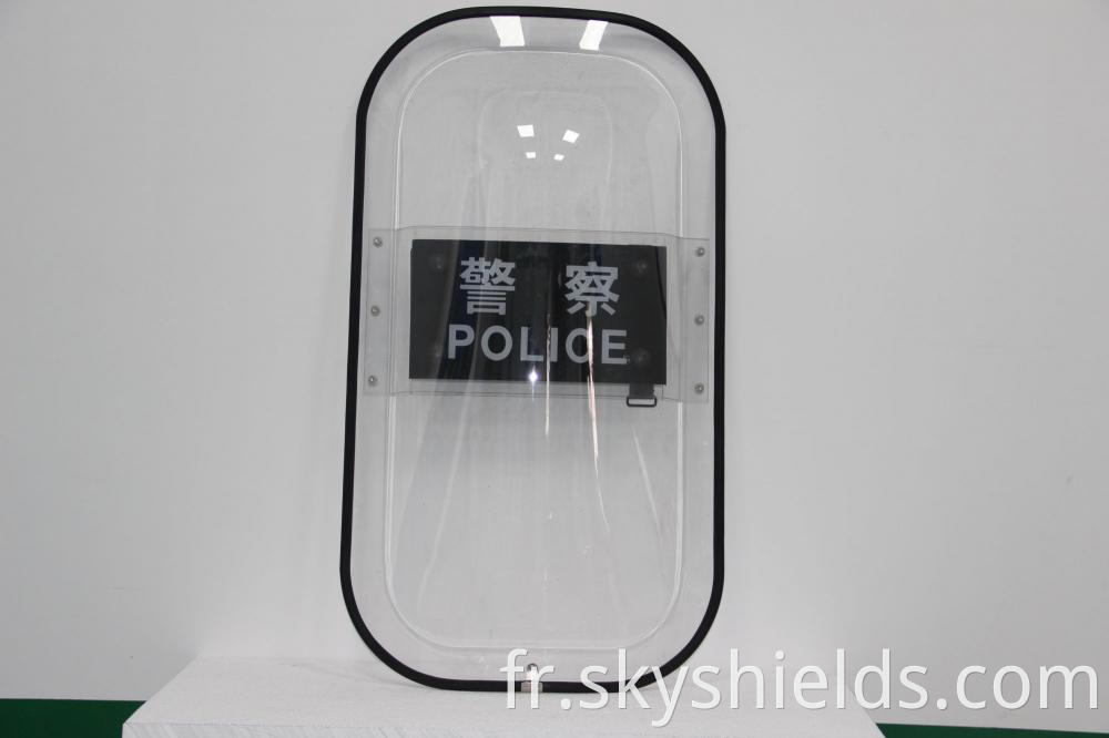 French Type Riot Control Shield with Rubber Edge
